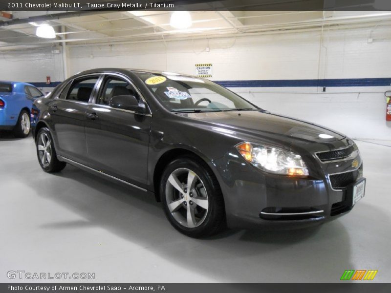 Taupe Gray Metallic / Titanium 2011 Chevrolet Malibu LT