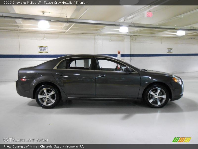 Taupe Gray Metallic / Titanium 2011 Chevrolet Malibu LT
