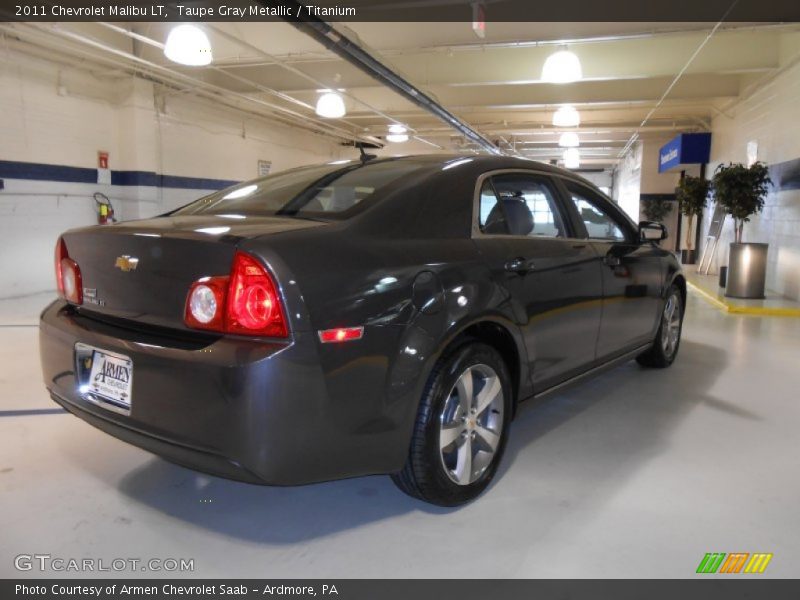 Taupe Gray Metallic / Titanium 2011 Chevrolet Malibu LT