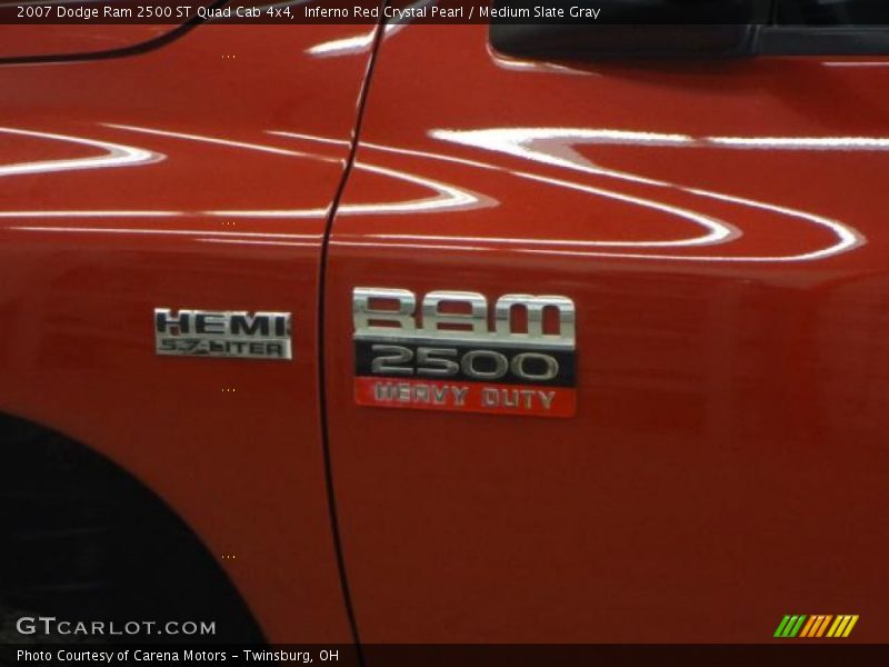 Inferno Red Crystal Pearl / Medium Slate Gray 2007 Dodge Ram 2500 ST Quad Cab 4x4