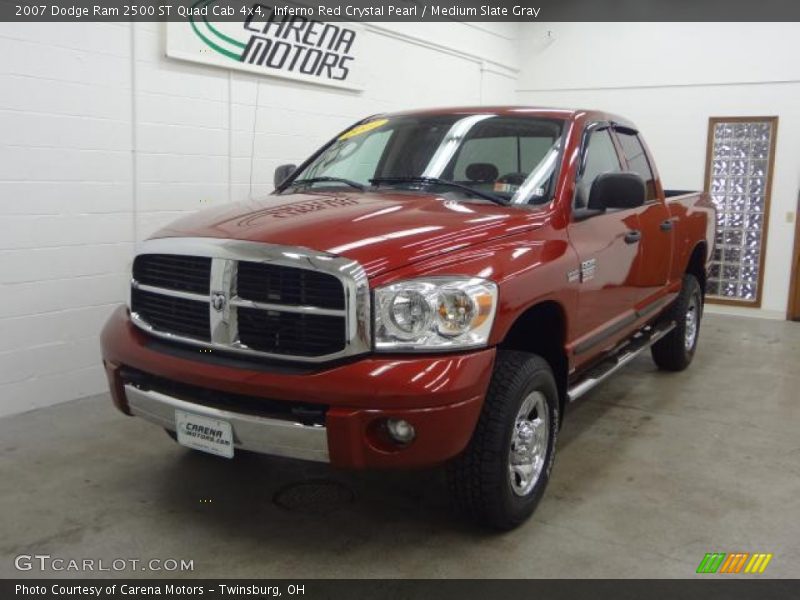 Inferno Red Crystal Pearl / Medium Slate Gray 2007 Dodge Ram 2500 ST Quad Cab 4x4