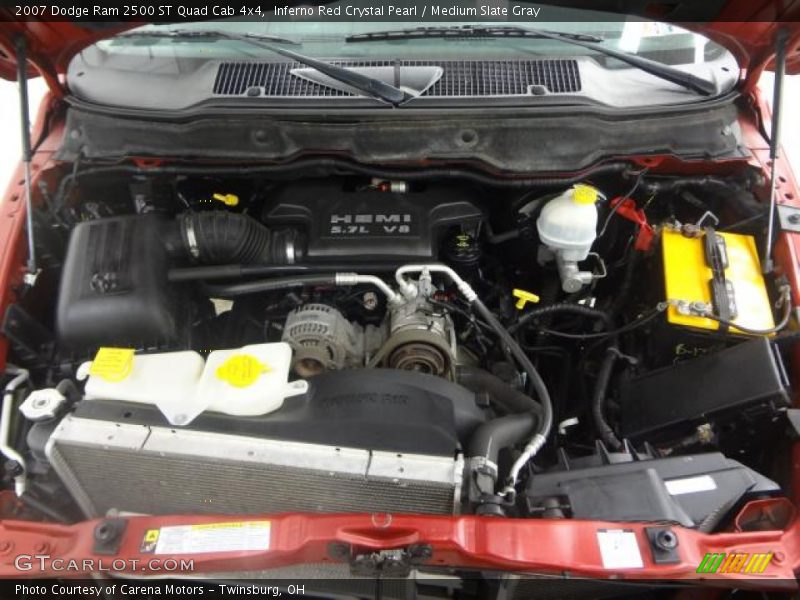 Inferno Red Crystal Pearl / Medium Slate Gray 2007 Dodge Ram 2500 ST Quad Cab 4x4