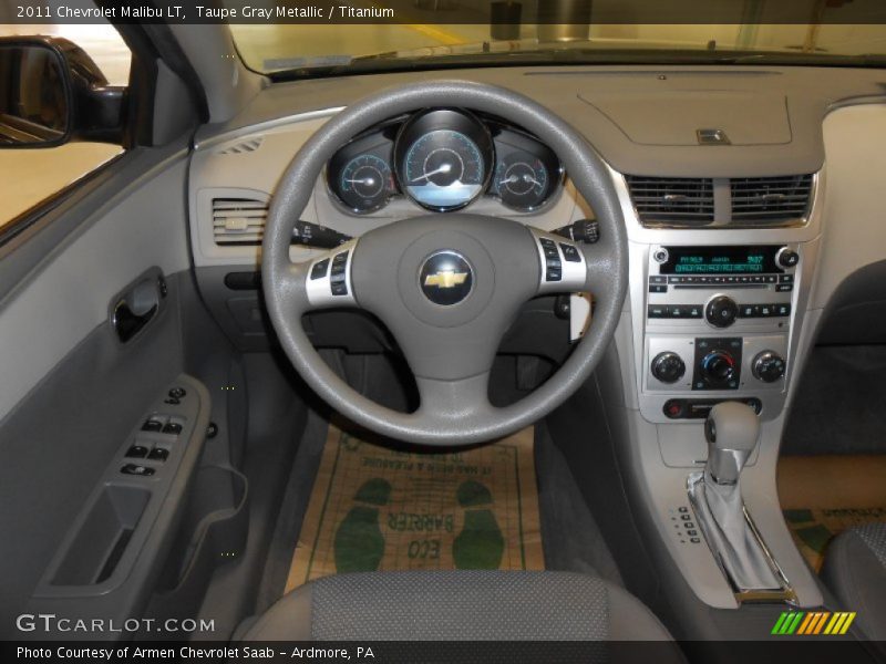 Taupe Gray Metallic / Titanium 2011 Chevrolet Malibu LT