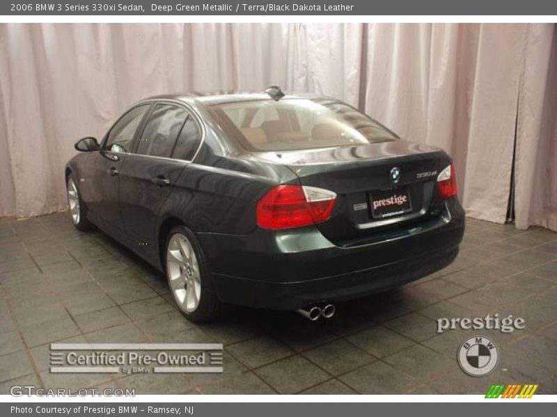 Deep Green Metallic / Terra/Black Dakota Leather 2006 BMW 3 Series 330xi Sedan