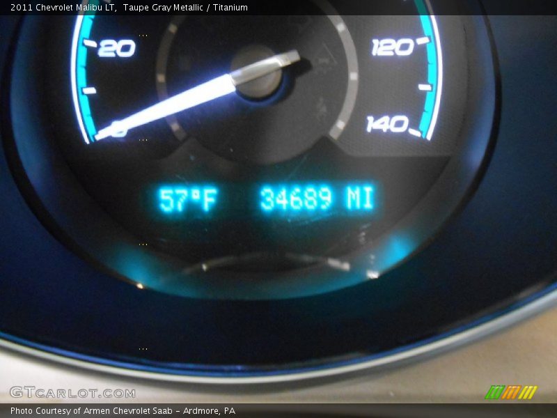 Taupe Gray Metallic / Titanium 2011 Chevrolet Malibu LT