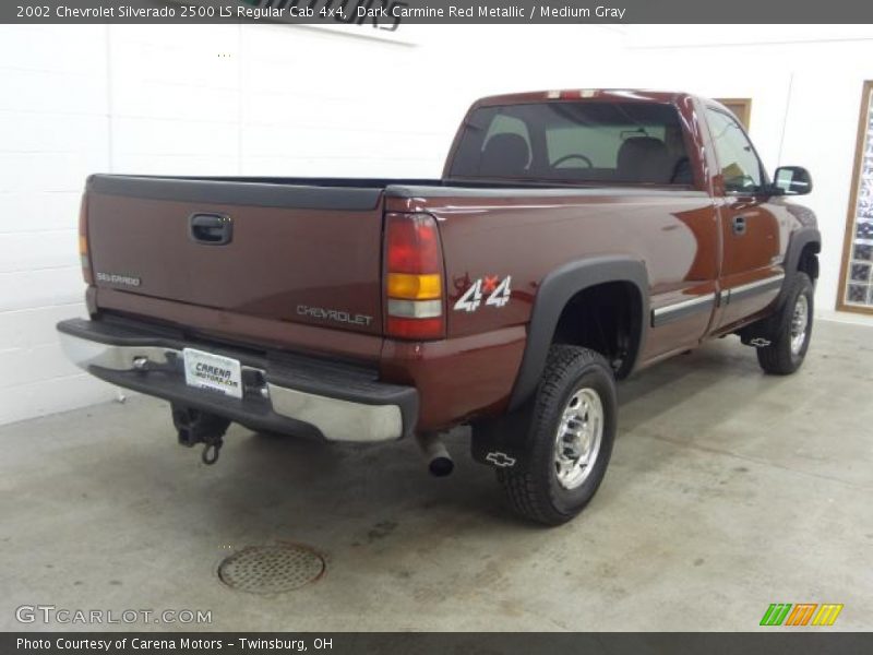 Dark Carmine Red Metallic / Medium Gray 2002 Chevrolet Silverado 2500 LS Regular Cab 4x4