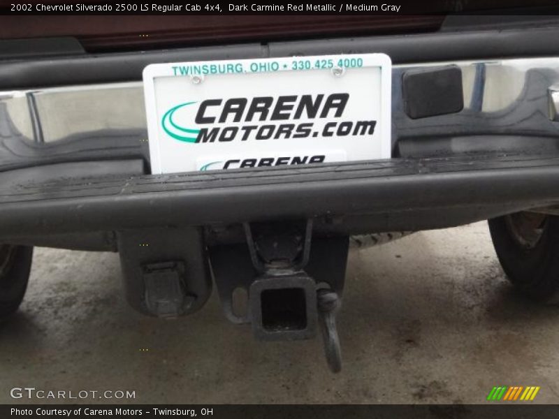 Dark Carmine Red Metallic / Medium Gray 2002 Chevrolet Silverado 2500 LS Regular Cab 4x4