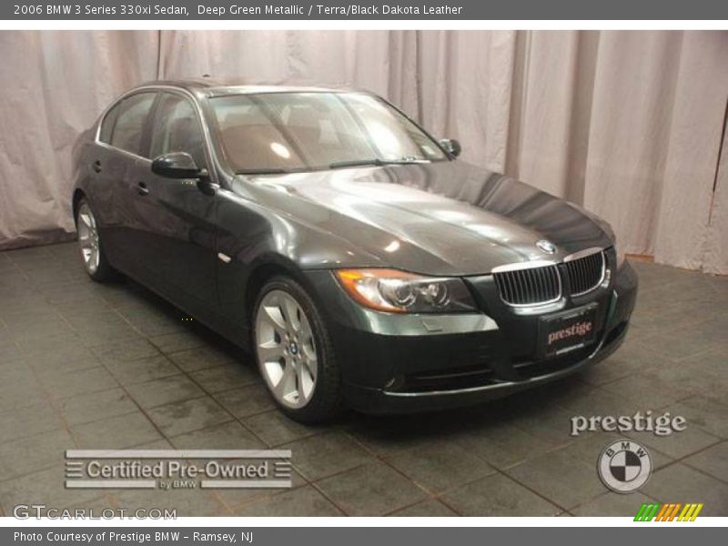 Deep Green Metallic / Terra/Black Dakota Leather 2006 BMW 3 Series 330xi Sedan
