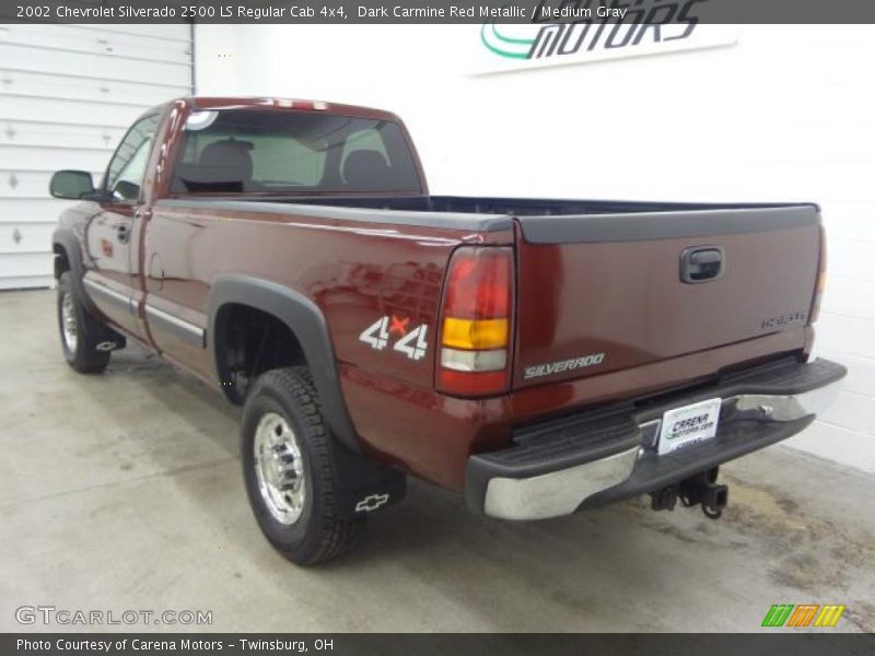Dark Carmine Red Metallic / Medium Gray 2002 Chevrolet Silverado 2500 LS Regular Cab 4x4