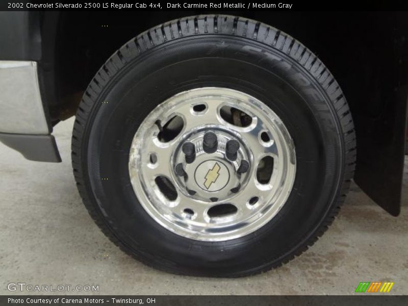 Dark Carmine Red Metallic / Medium Gray 2002 Chevrolet Silverado 2500 LS Regular Cab 4x4