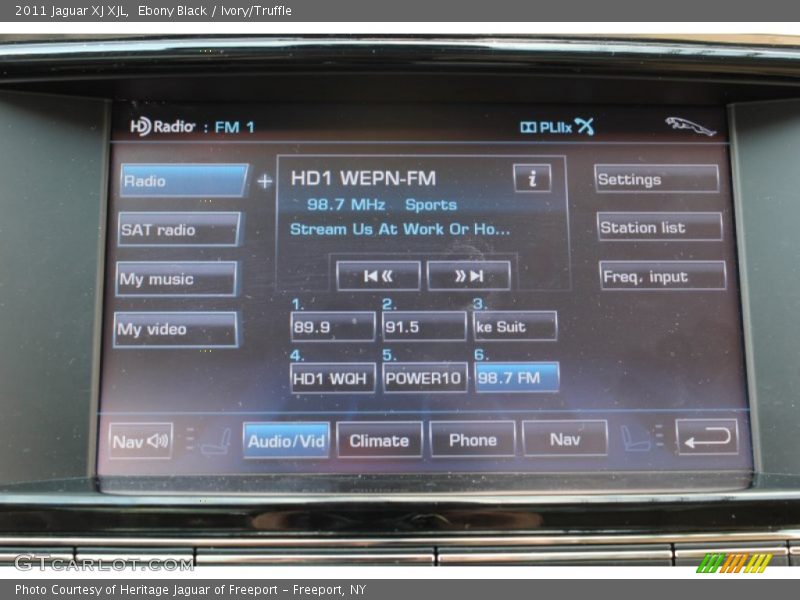 Ebony Black / Ivory/Truffle 2011 Jaguar XJ XJL