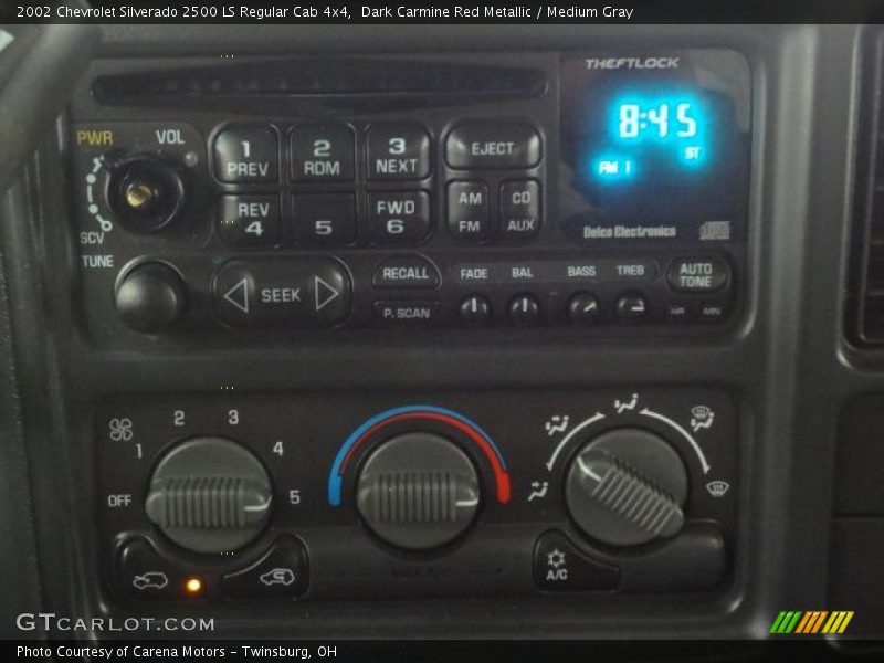 Dark Carmine Red Metallic / Medium Gray 2002 Chevrolet Silverado 2500 LS Regular Cab 4x4