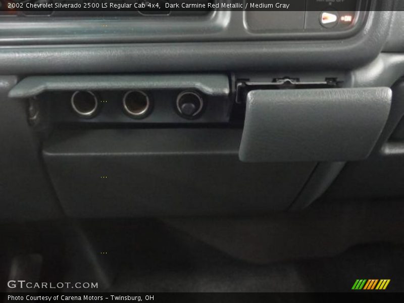 Dark Carmine Red Metallic / Medium Gray 2002 Chevrolet Silverado 2500 LS Regular Cab 4x4