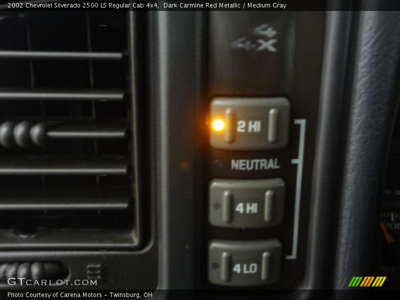 Dark Carmine Red Metallic / Medium Gray 2002 Chevrolet Silverado 2500 LS Regular Cab 4x4