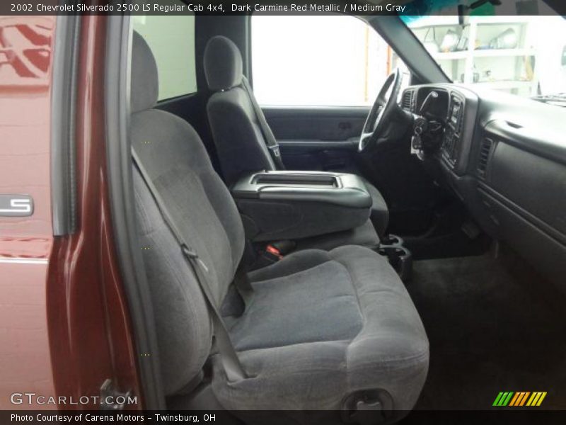 Dark Carmine Red Metallic / Medium Gray 2002 Chevrolet Silverado 2500 LS Regular Cab 4x4