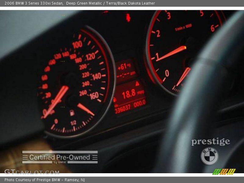 Deep Green Metallic / Terra/Black Dakota Leather 2006 BMW 3 Series 330xi Sedan