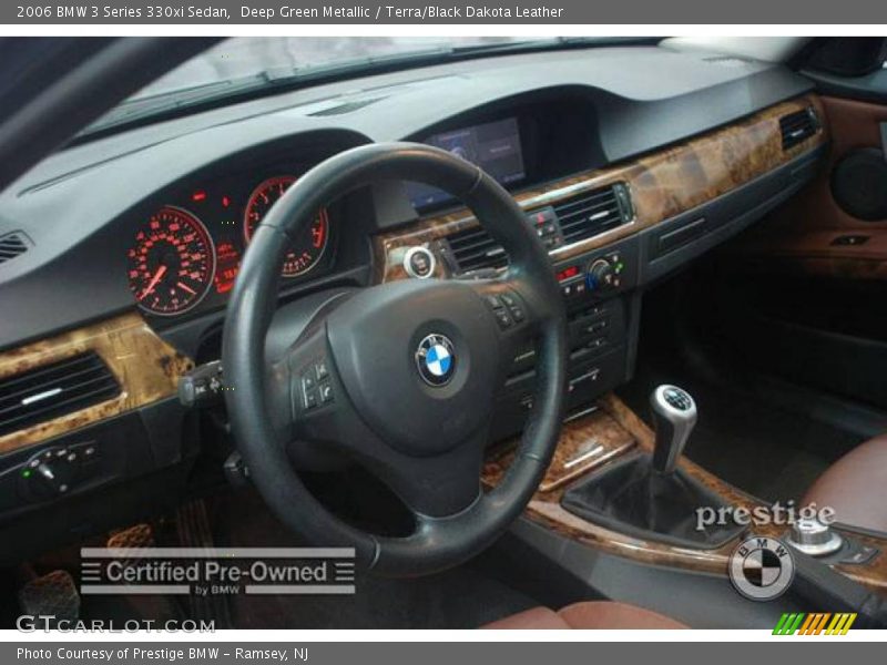 Deep Green Metallic / Terra/Black Dakota Leather 2006 BMW 3 Series 330xi Sedan