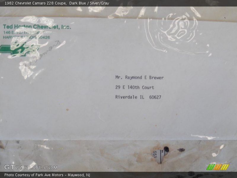 Dark Blue / Silver/Gray 1982 Chevrolet Camaro Z28 Coupe