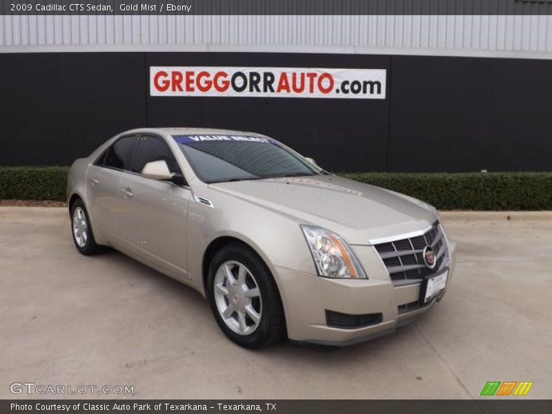Gold Mist / Ebony 2009 Cadillac CTS Sedan