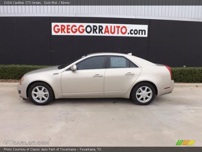 Gold Mist / Ebony 2009 Cadillac CTS Sedan