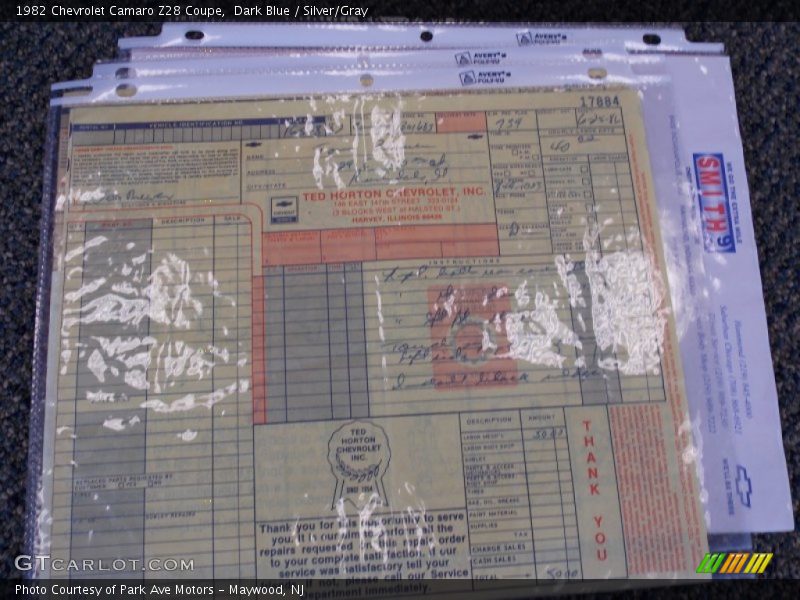 Dark Blue / Silver/Gray 1982 Chevrolet Camaro Z28 Coupe