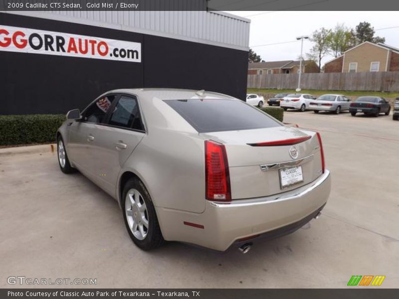 Gold Mist / Ebony 2009 Cadillac CTS Sedan