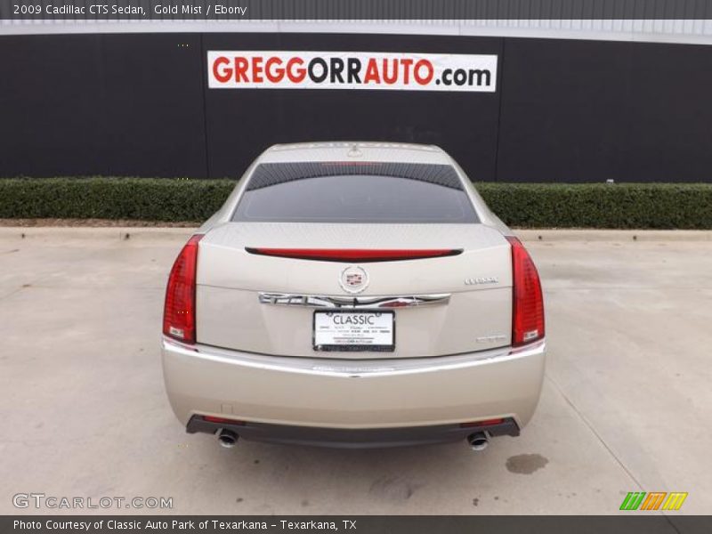 Gold Mist / Ebony 2009 Cadillac CTS Sedan