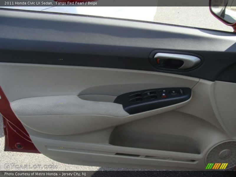 Tango Red Pearl / Beige 2011 Honda Civic LX Sedan