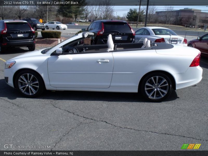 Ice White / Calcite/Off Black 2012 Volvo C70 T5