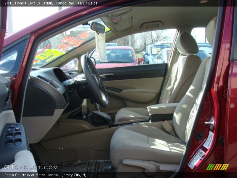 Tango Red Pearl / Beige 2011 Honda Civic LX Sedan