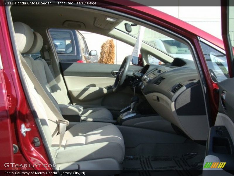 Tango Red Pearl / Beige 2011 Honda Civic LX Sedan