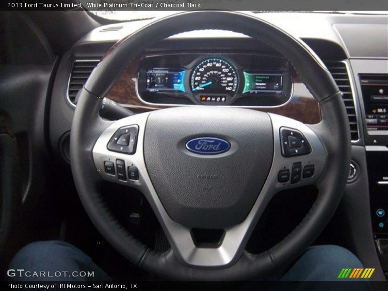 White Platinum Tri-Coat / Charcoal Black 2013 Ford Taurus Limited