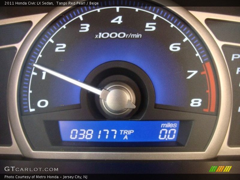 Tango Red Pearl / Beige 2011 Honda Civic LX Sedan