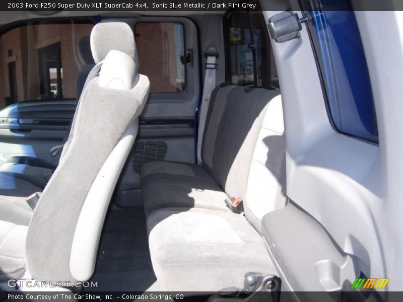 Sonic Blue Metallic / Dark Flint Grey 2003 Ford F250 Super Duty XLT SuperCab 4x4