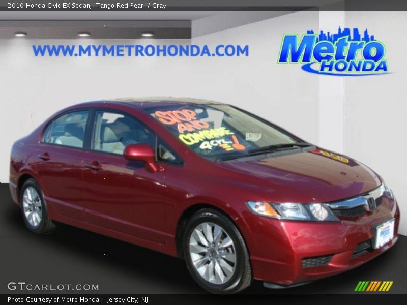 Tango Red Pearl / Gray 2010 Honda Civic EX Sedan