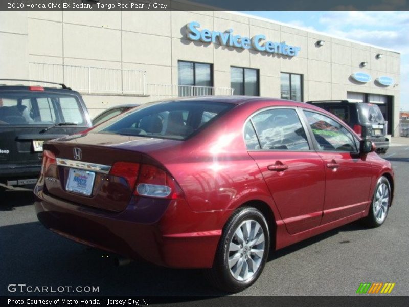 Tango Red Pearl / Gray 2010 Honda Civic EX Sedan