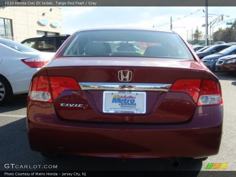 Tango Red Pearl / Gray 2010 Honda Civic EX Sedan