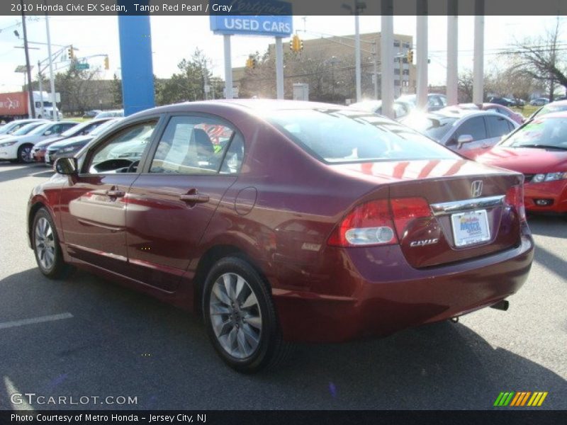 Tango Red Pearl / Gray 2010 Honda Civic EX Sedan