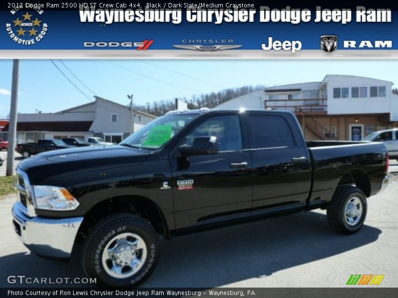 Black / Dark Slate/Medium Graystone 2012 Dodge Ram 2500 HD ST Crew Cab 4x4