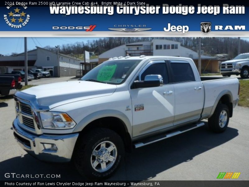 Bright White / Dark Slate 2011 Dodge Ram 2500 HD Laramie Crew Cab 4x4