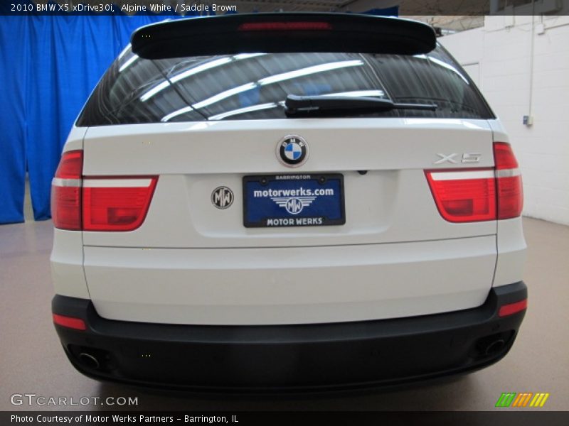 Alpine White / Saddle Brown 2010 BMW X5 xDrive30i