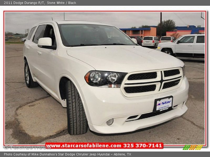 Stone White / Black 2011 Dodge Durango R/T