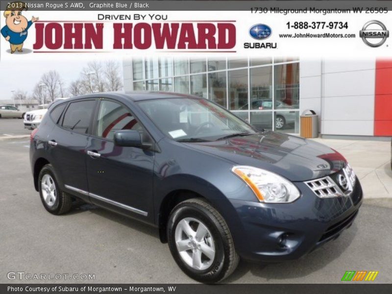 Graphite Blue / Black 2013 Nissan Rogue S AWD