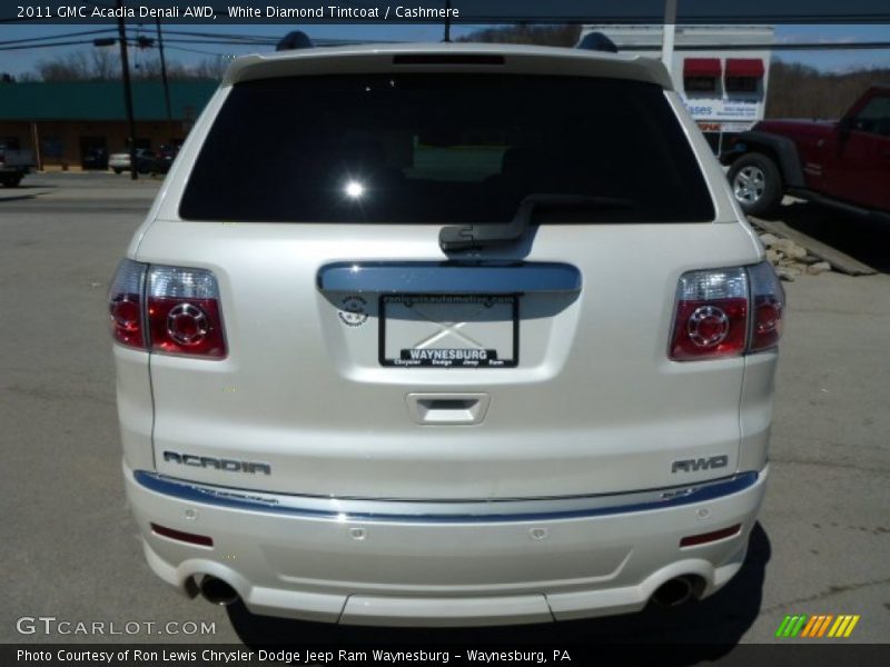 White Diamond Tintcoat / Cashmere 2011 GMC Acadia Denali AWD