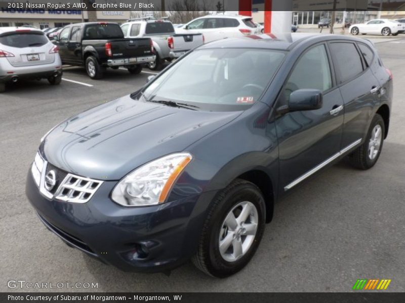 Graphite Blue / Black 2013 Nissan Rogue S AWD