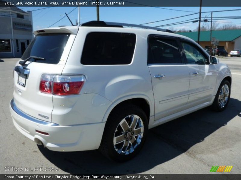White Diamond Tintcoat / Cashmere 2011 GMC Acadia Denali AWD