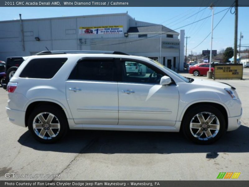 White Diamond Tintcoat / Cashmere 2011 GMC Acadia Denali AWD