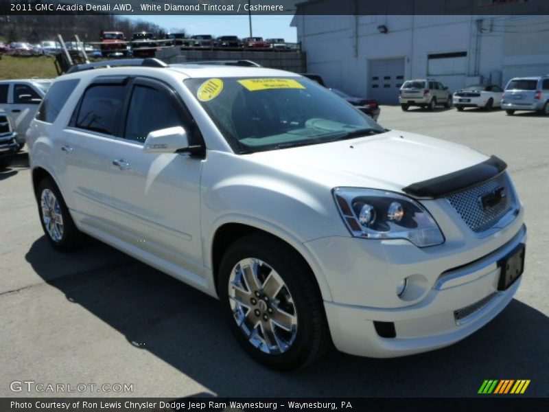 White Diamond Tintcoat / Cashmere 2011 GMC Acadia Denali AWD