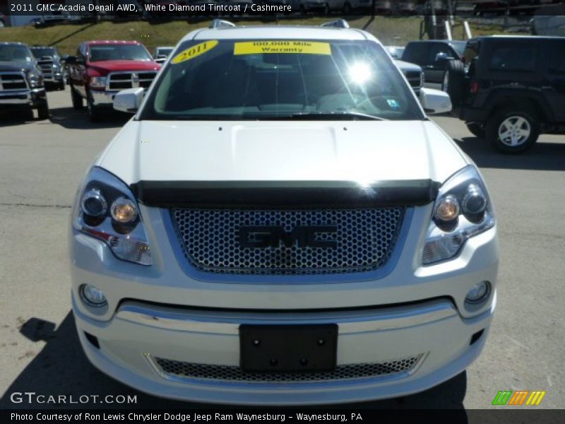 White Diamond Tintcoat / Cashmere 2011 GMC Acadia Denali AWD