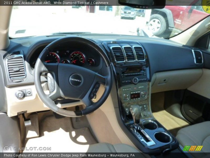 White Diamond Tintcoat / Cashmere 2011 GMC Acadia Denali AWD